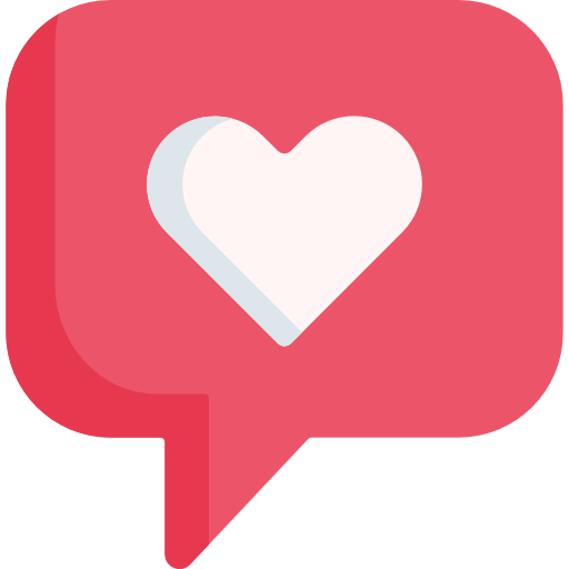 heart in speech bubble graphic