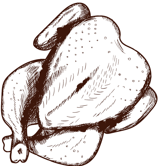 Victorian illustration of a roast chicken on a platter