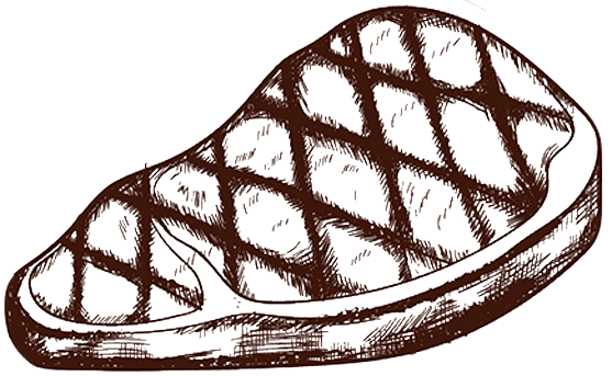 Victorian illustration of a steak