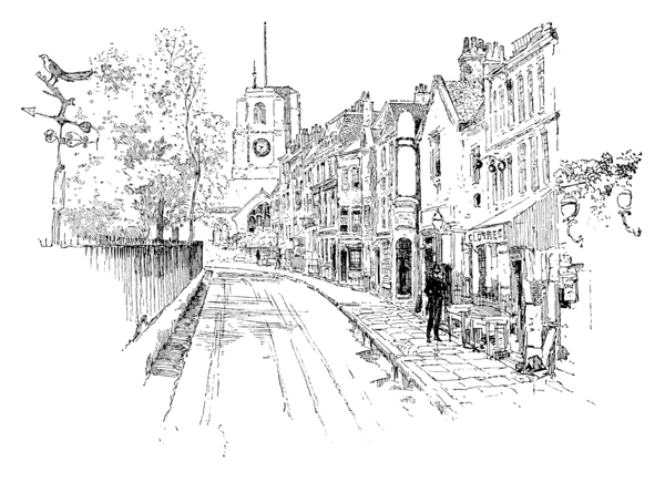 Victorian illustration of street scene